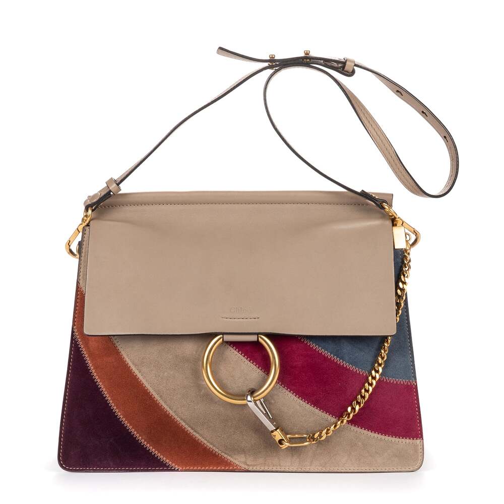 Chloe Faye Shoulder Bag Stitched Suede #311144C98B @kittycompletely